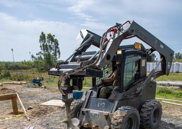 NMCB 1 Seabees construct USMC obstacle course on Naval Station Rota