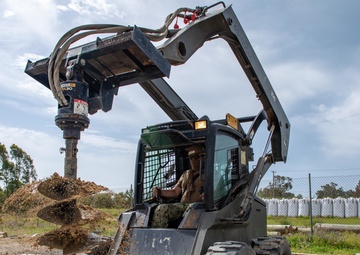 NMCB 1 Seabees construct USMC obstacle course on Naval Station Rota