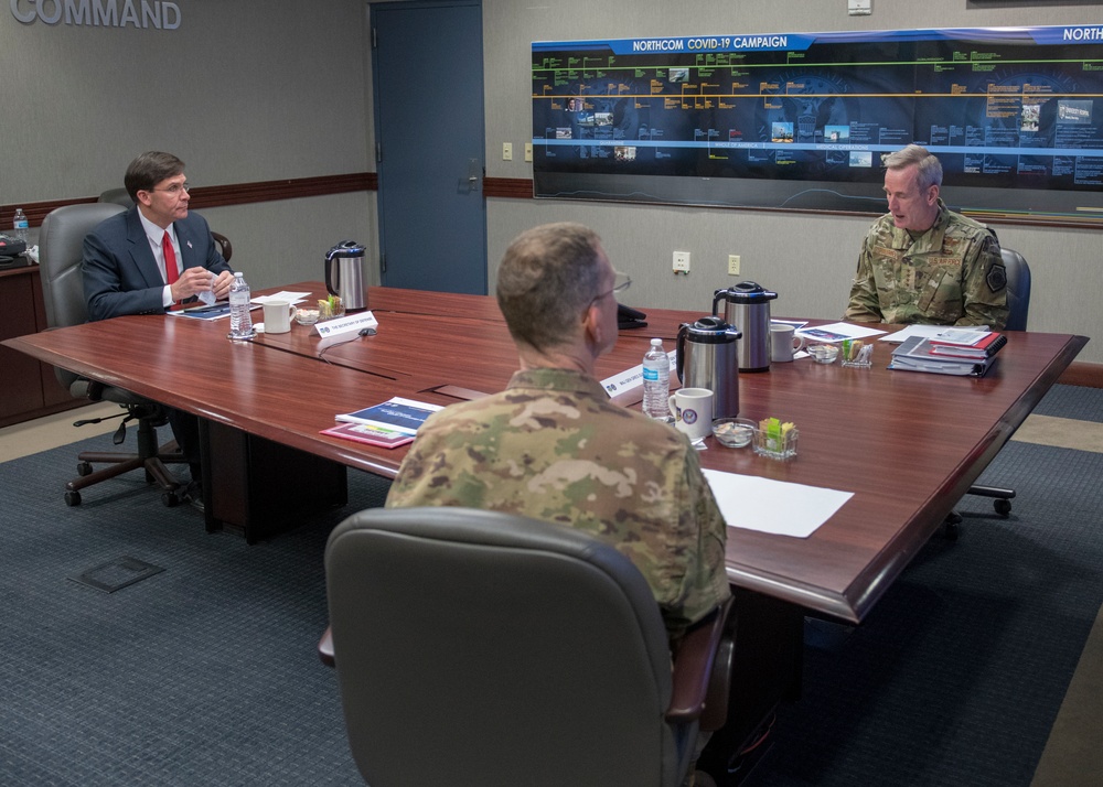 SECDEF Receives USNORTHCOM COVID Briefing