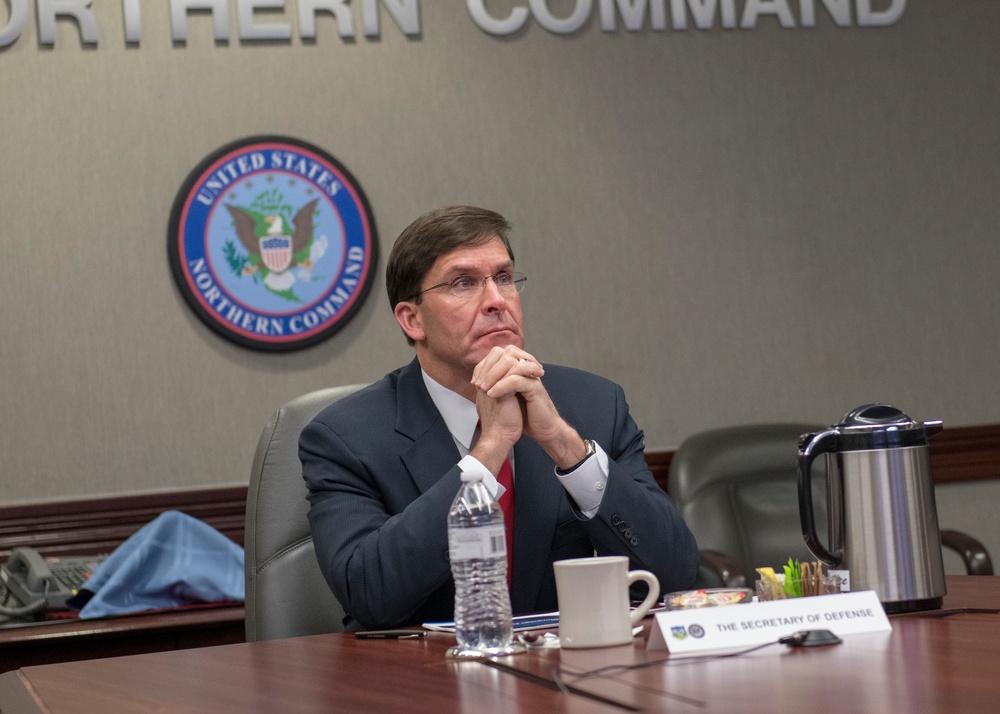 SECDEF Receives USNORTHCOM COVID Briefing