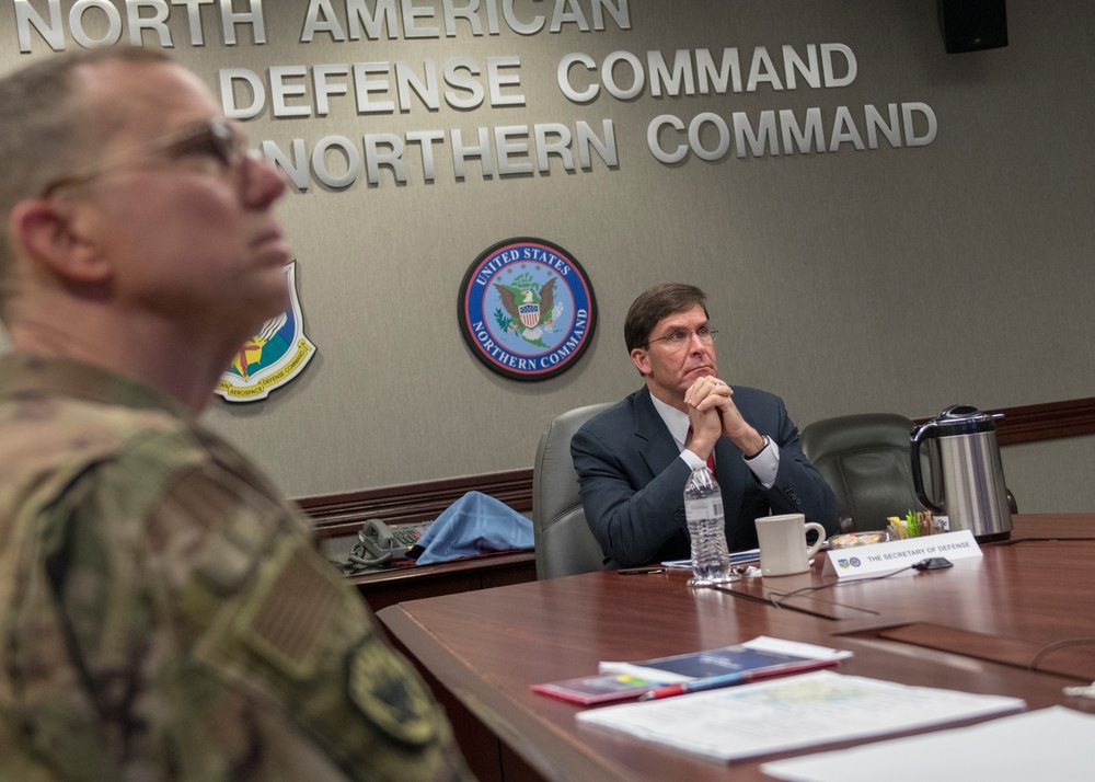 SECDEF Receives USNORTHCOM COVID Briefing