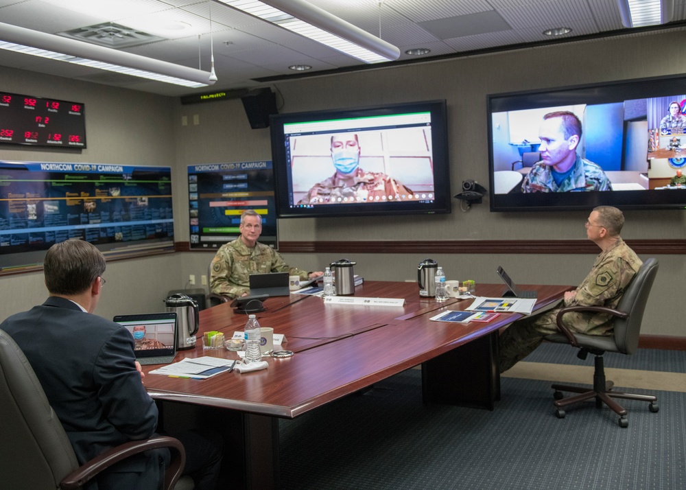 SECDEF Receives USNORTHCOM COVID Briefing