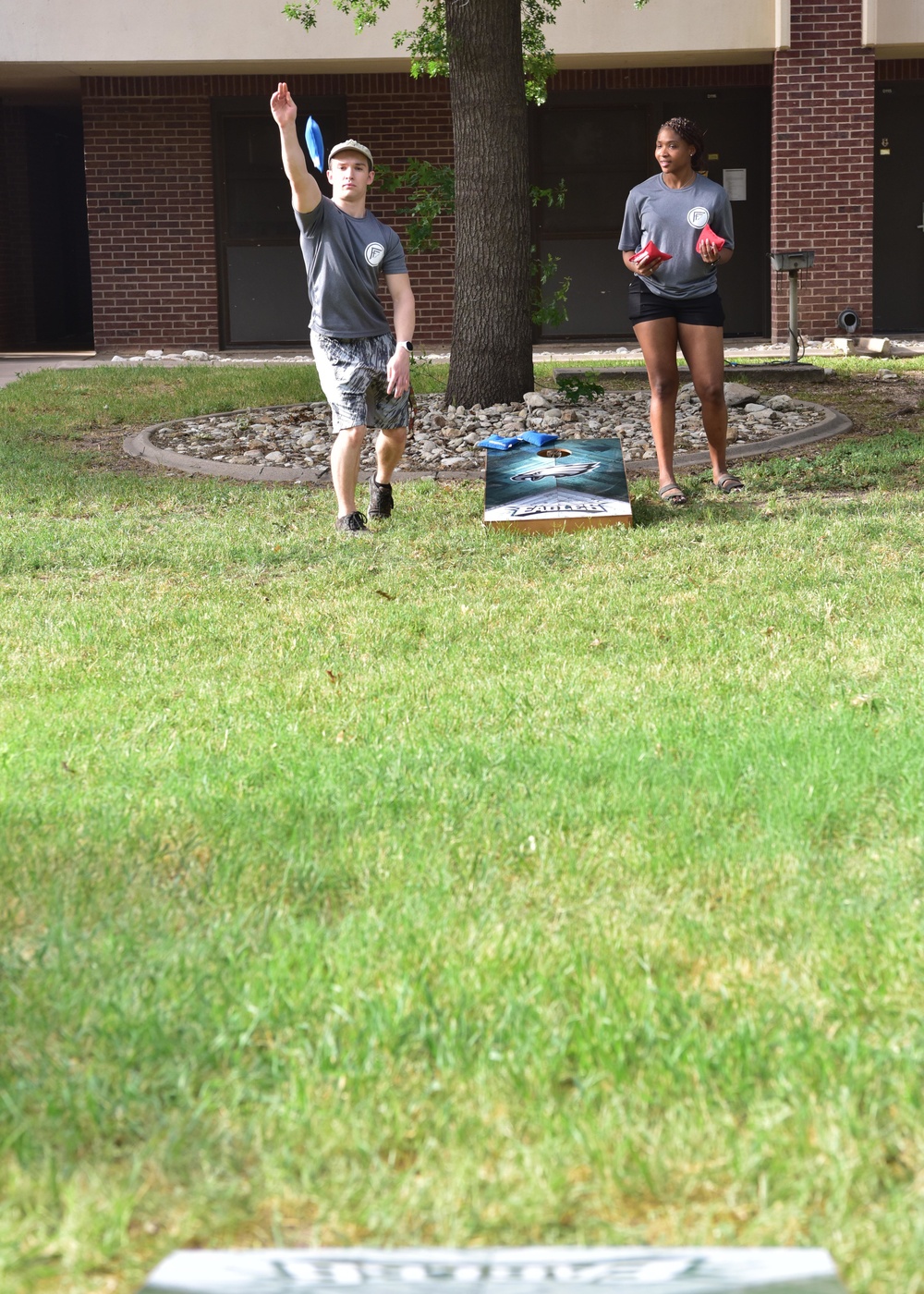 First Four Hosts Morale Cookout for Dorm Residents