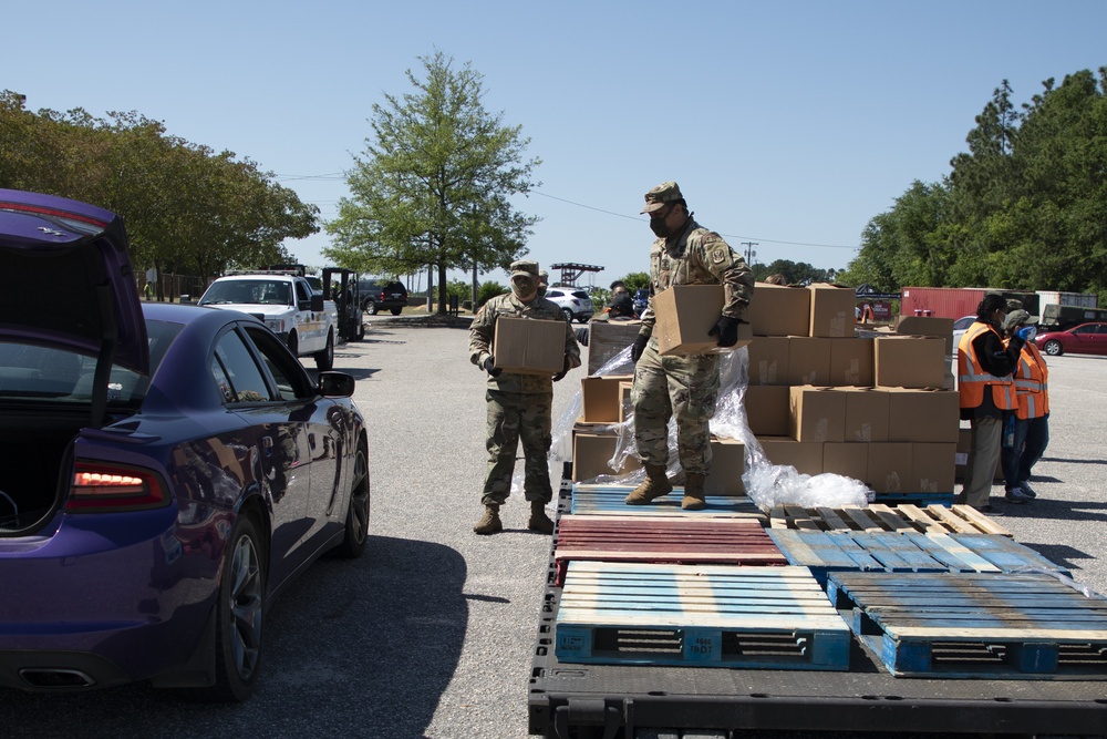 N.C. Guardsmen help distribute more than 30,000 lbs of food