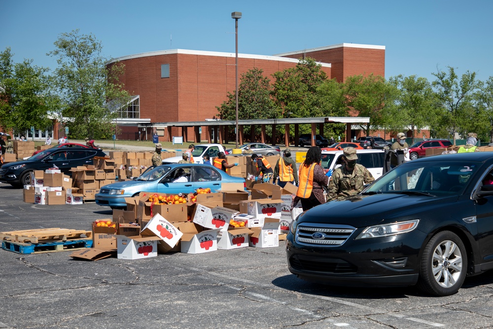 N.C. Guardsmen help distribute more than 30,000 lbs of food