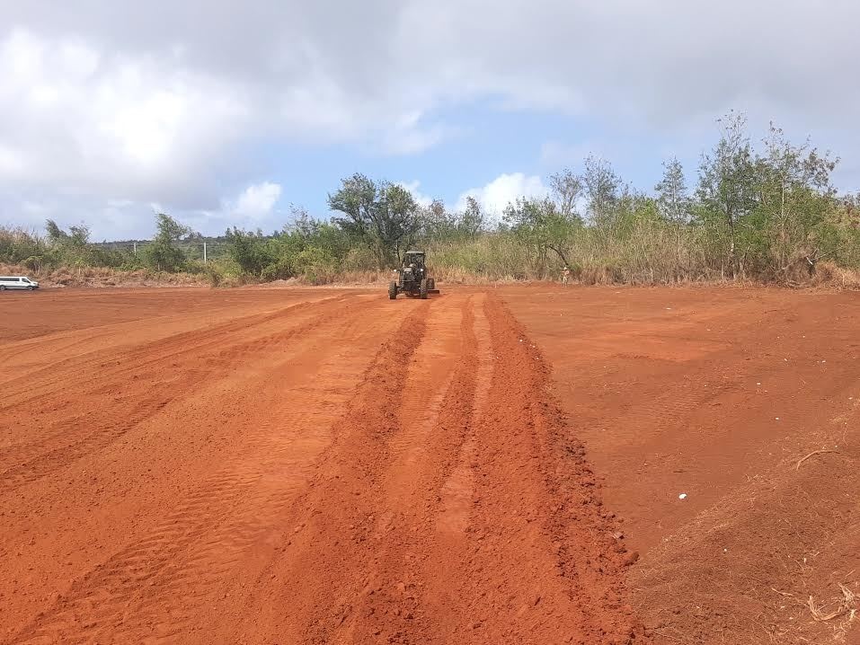 US Navy Seabees with NMCB-5 start construction on Tinian Island Expeditionary Camp