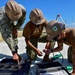 U.S. Navy Seabees with NMCB-5 construct support facilities for Marine Air Control Squadron 4