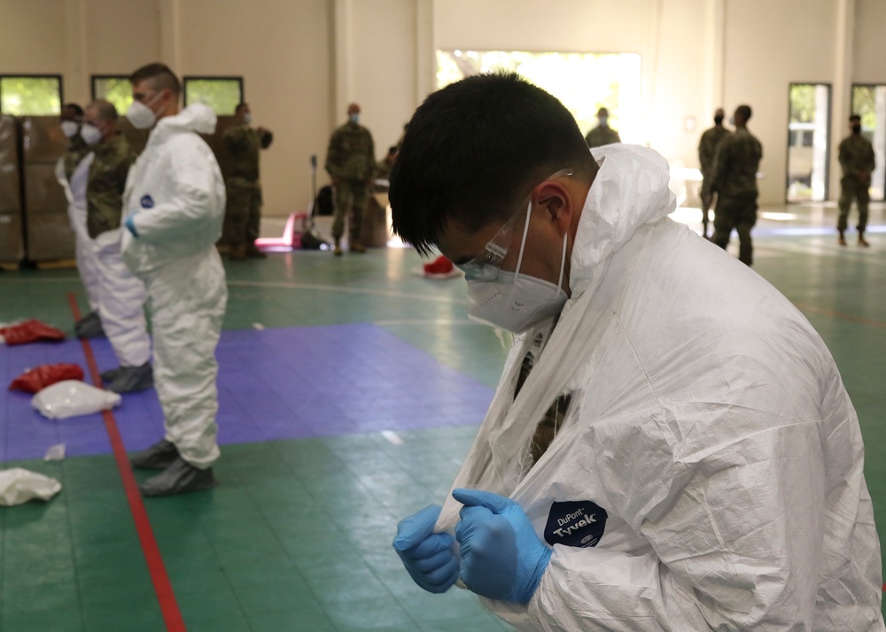 National Guard Soldiers prepare for long-term care facility disinfection mission
