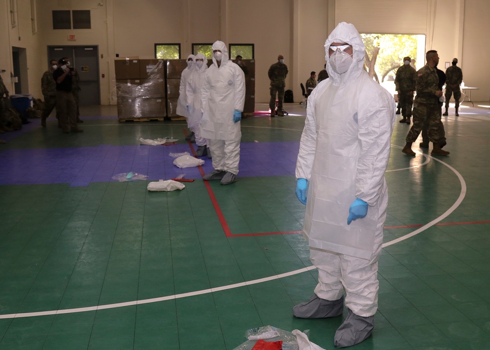 National Guard Soldiers prepare for long-term care facility disinfection mission