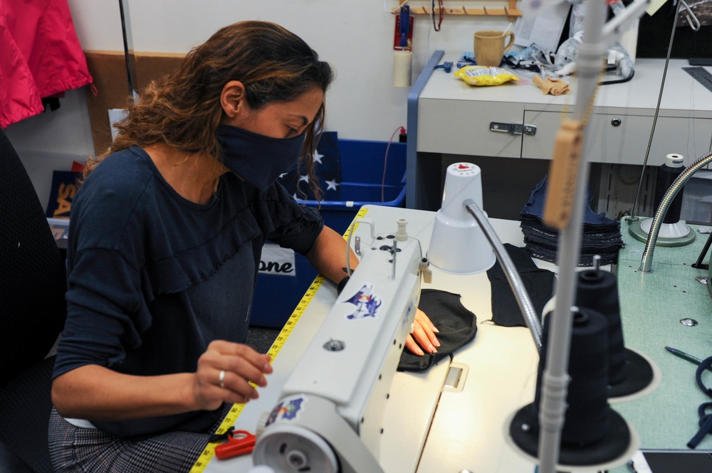 SUBASE NEX Uniform Shop sews support for Sailors