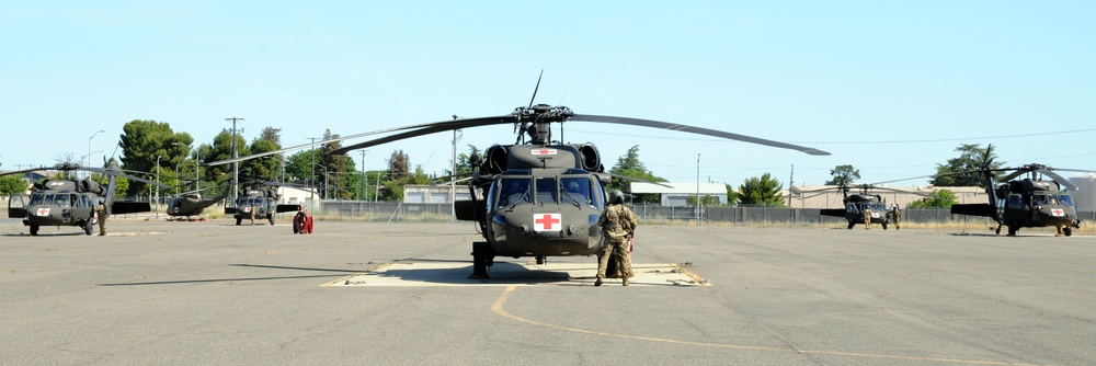 Cal Guard medevac unit heads for Middle East deployment