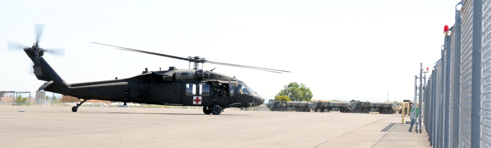 Cal Guard medevac unit heads for Middle East deployment