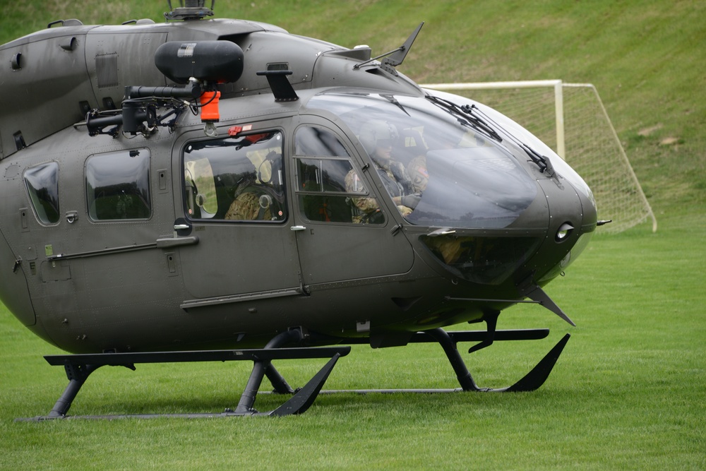 UH-72 Lakota aircrew make COVID-19 test delivery