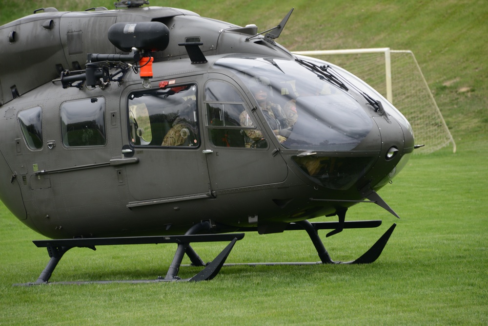 Iowa NG UH-72 Lakota aircrew make COVID-19 test delivery