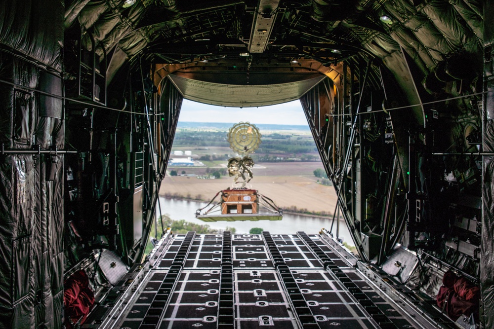 C-130 drops simulated airdrop over Rosecrans