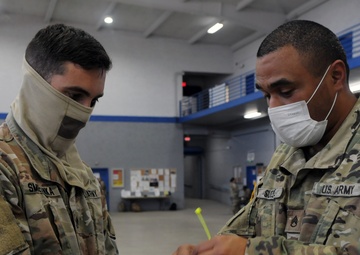 79th IBCT Soldiers take COVID-19 safety measures during unusual drill weekend