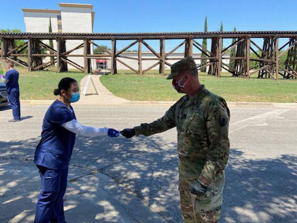 CSM Gilbert Stamps Recognizes Texas Army National Guard Soldiers for Excellence During the COVID-19 Response