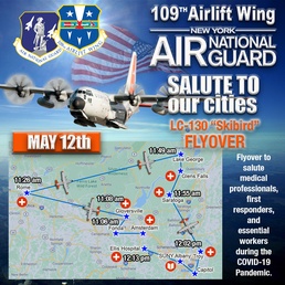 109th Airlift Wing conducts multi-city flyover