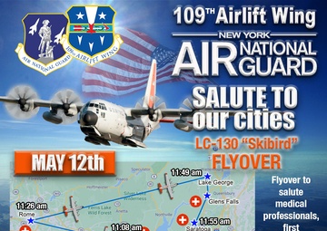 109th Airlift Wing conducts multi-city flyover