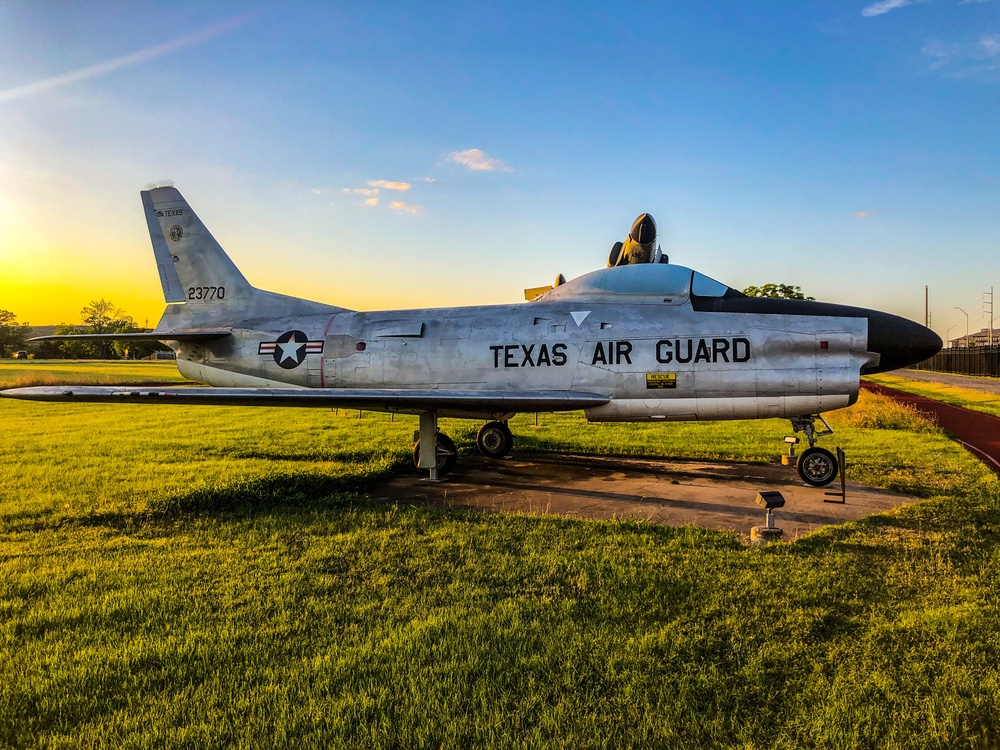 Texas Air National Guard Aircraft on Display at Camp Mabry