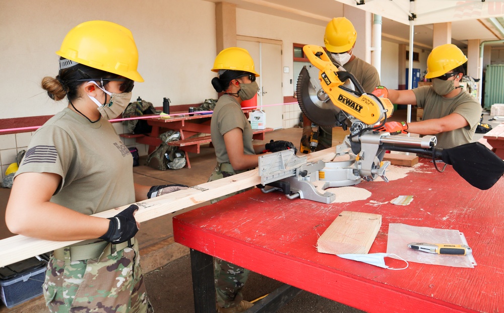 230th Engineers construct platforms during COVID-19 operations