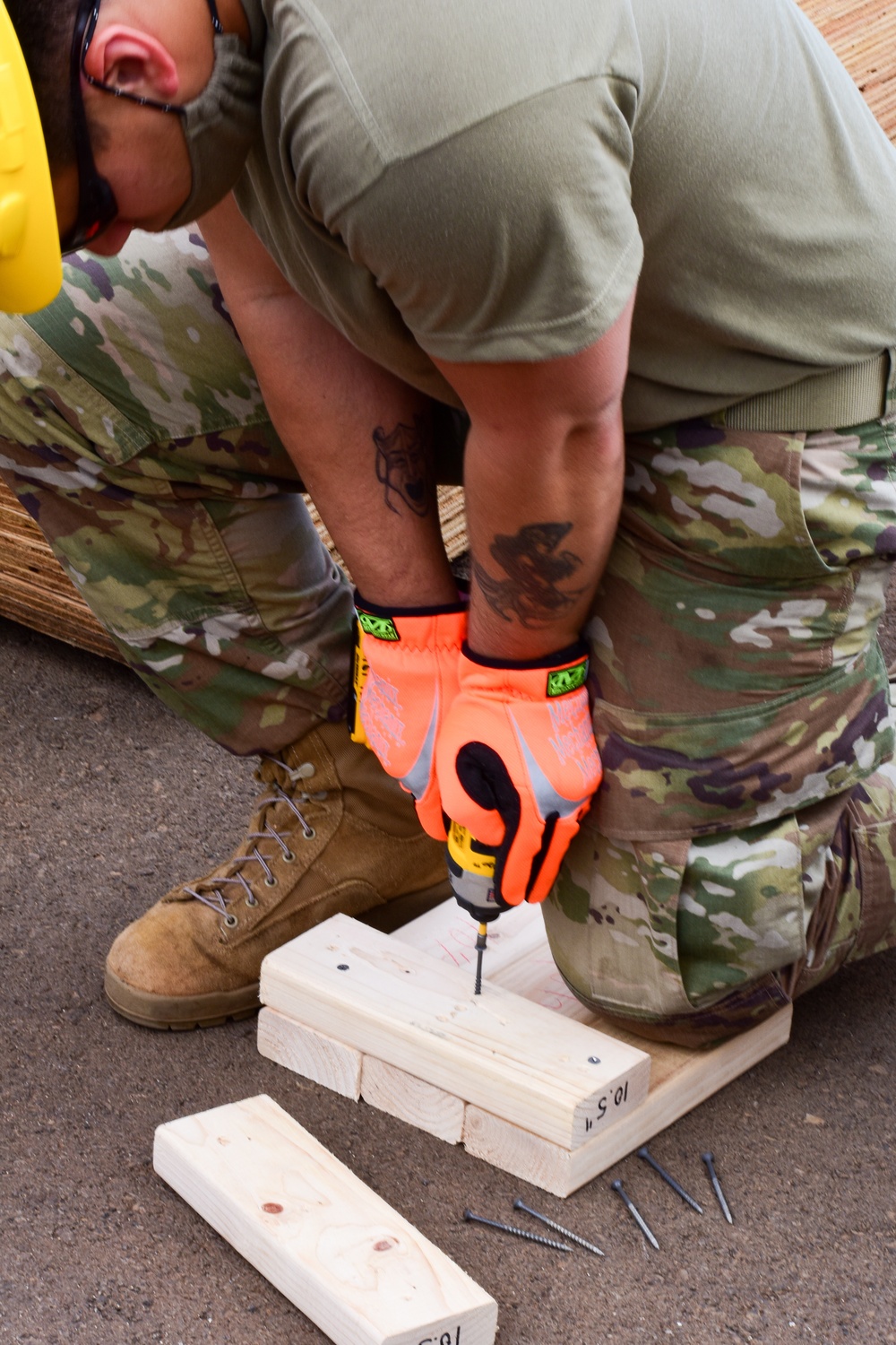 230th Engineers construct platforms during COVID-19 operations