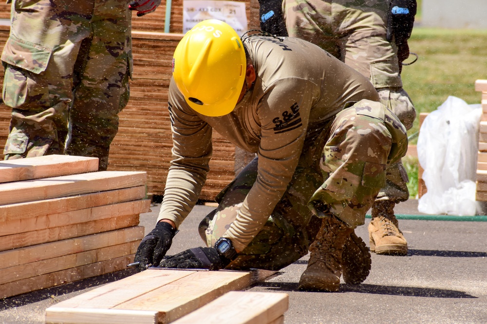 230th Engineers construct platforms during COVID-19 operations