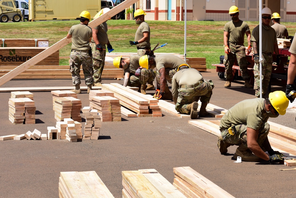 230th Engineers construct platforms during COVID-19 operations