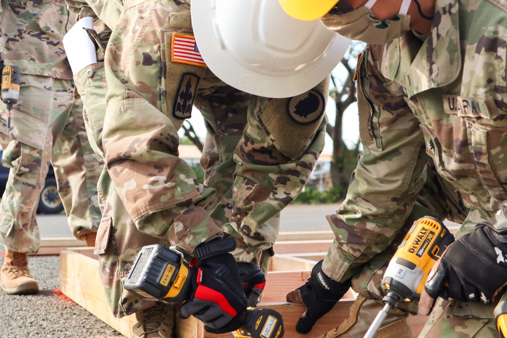 230th Engineers construct platforms during COVID-19 operations