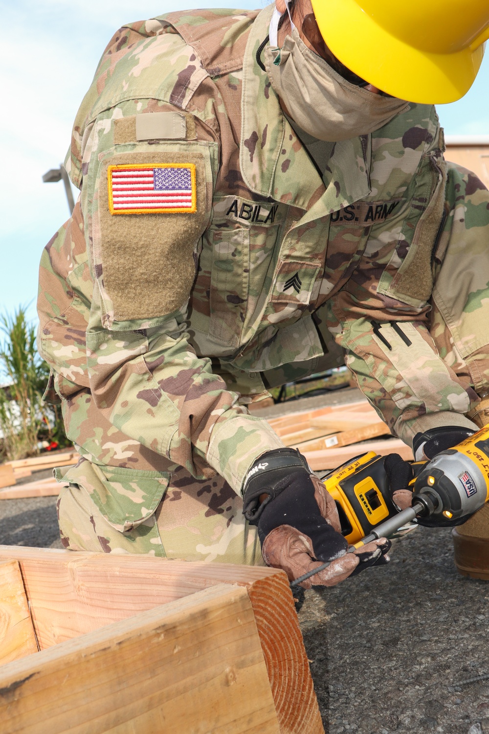 230th Engineers construct platforms during COVID-19 operations