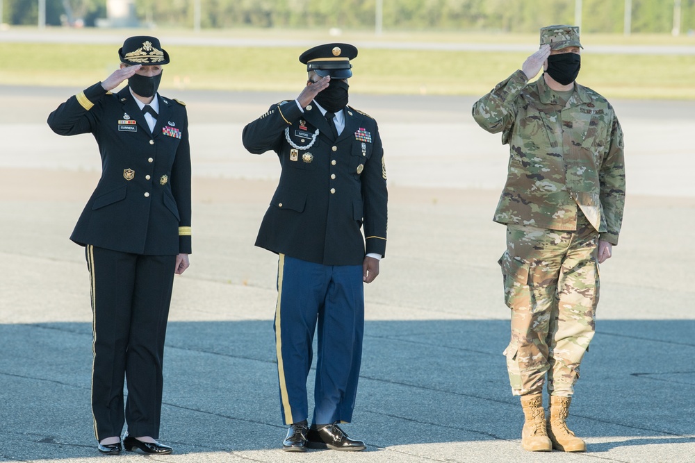 The dignified transfer of Sgt. Christopher W. Curry