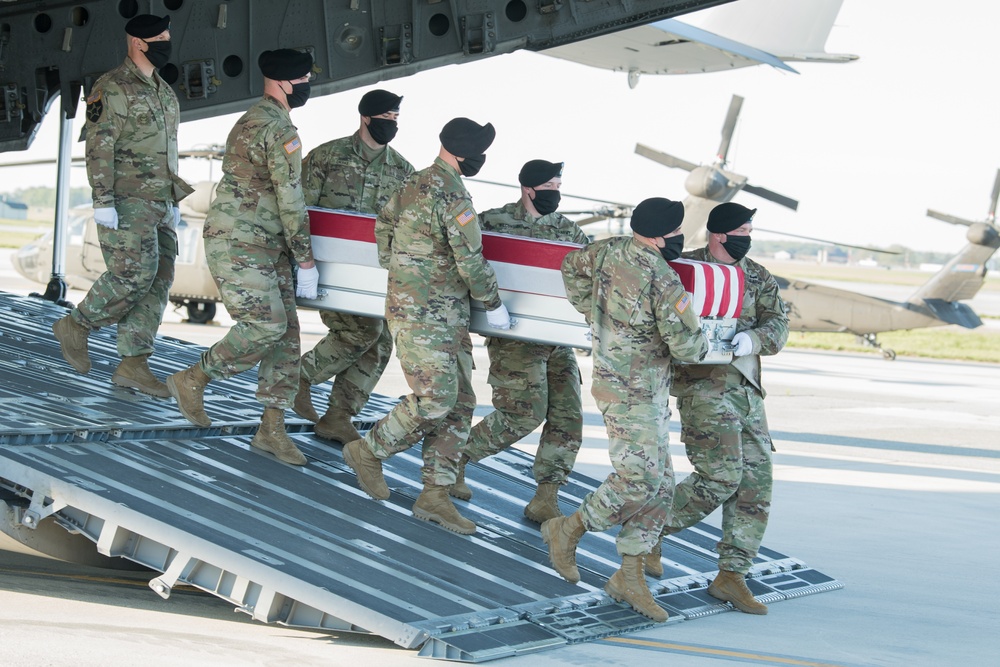 The dignified transfer of Sgt. Christopher W. Curry