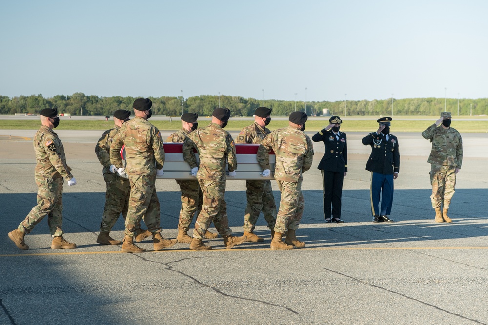 The dignified transfer of Sgt. Christopher W. Curry