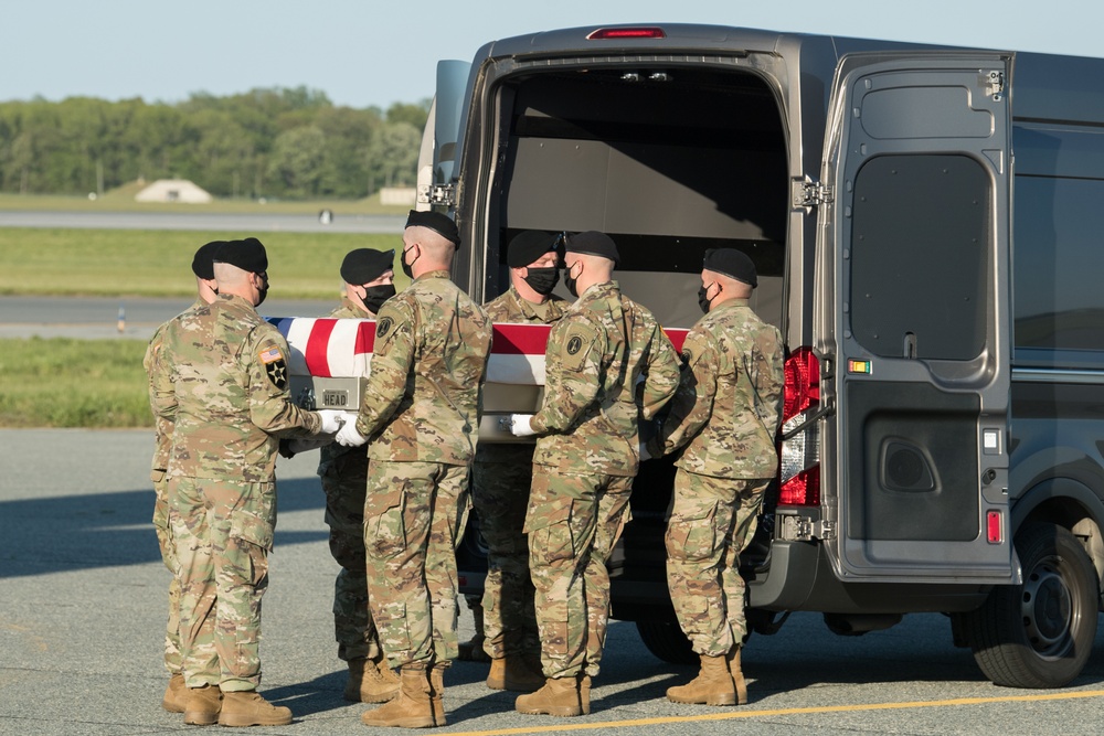 The dignified transfer of Sgt. Christopher W. Curry