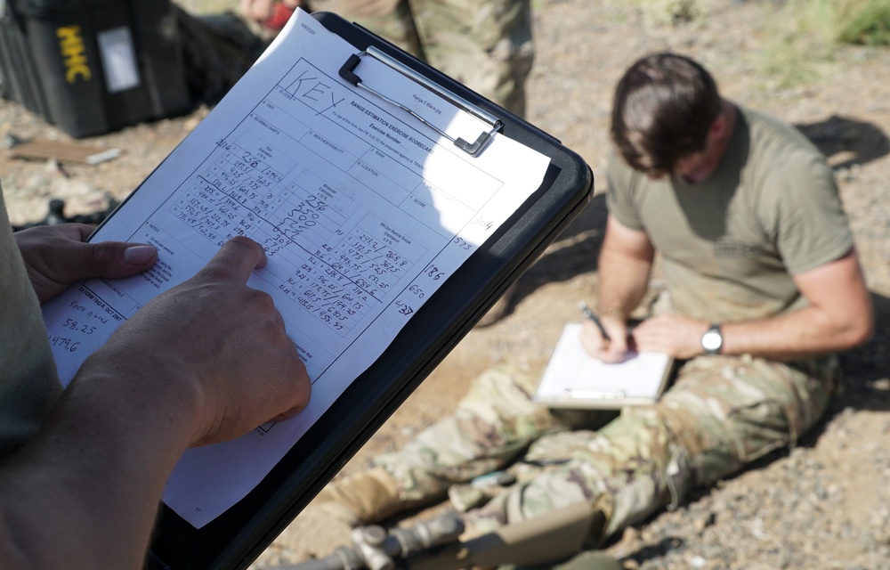 Task Force Guardian Snipers practice Graded Range Estimation