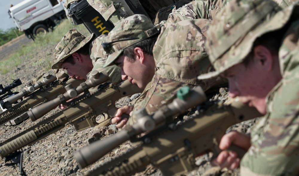 Task Force Guardian Snipers practice Graded Range Estimation