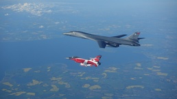 B-1 conducts training with Danish F-16 during BTF Europe