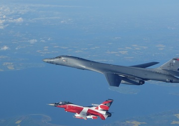 B-1 integrates with allies and partners during Bomber Task Force mission