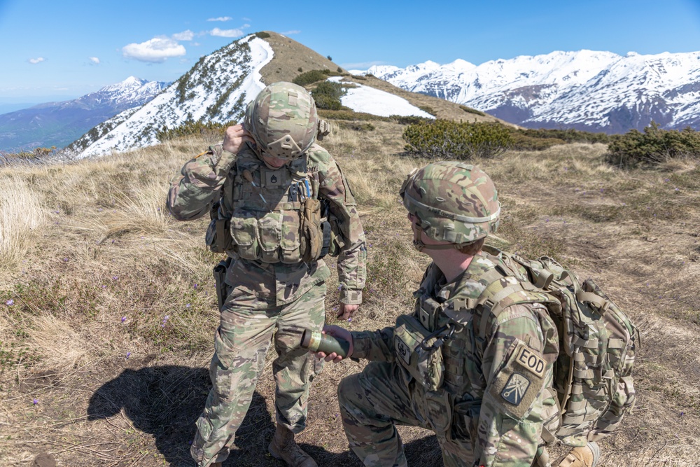 KFOR RC-E clears Sar Mountain Range landing site of ordnance