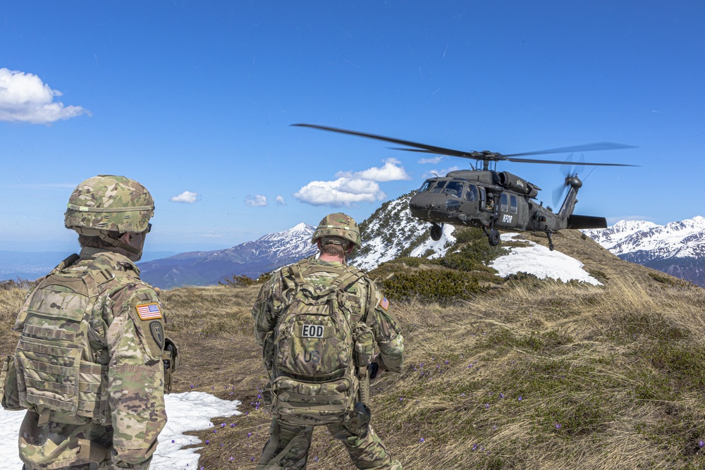 KFOR RC-E clears Sar Mountain Range landing site of ordnance