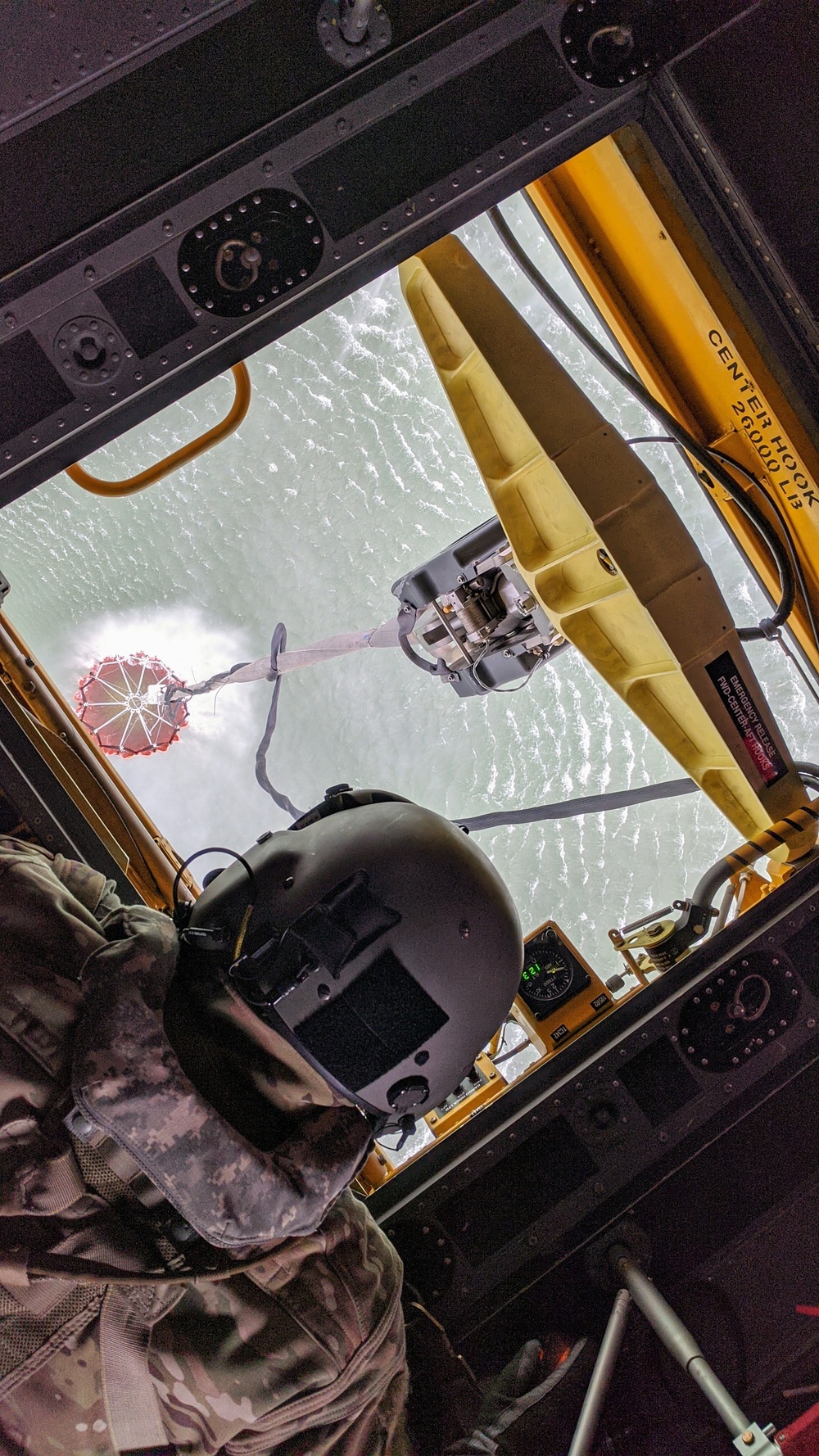 NY Army National Guard helicopter crews conduct water bucket training over Lake Ontario