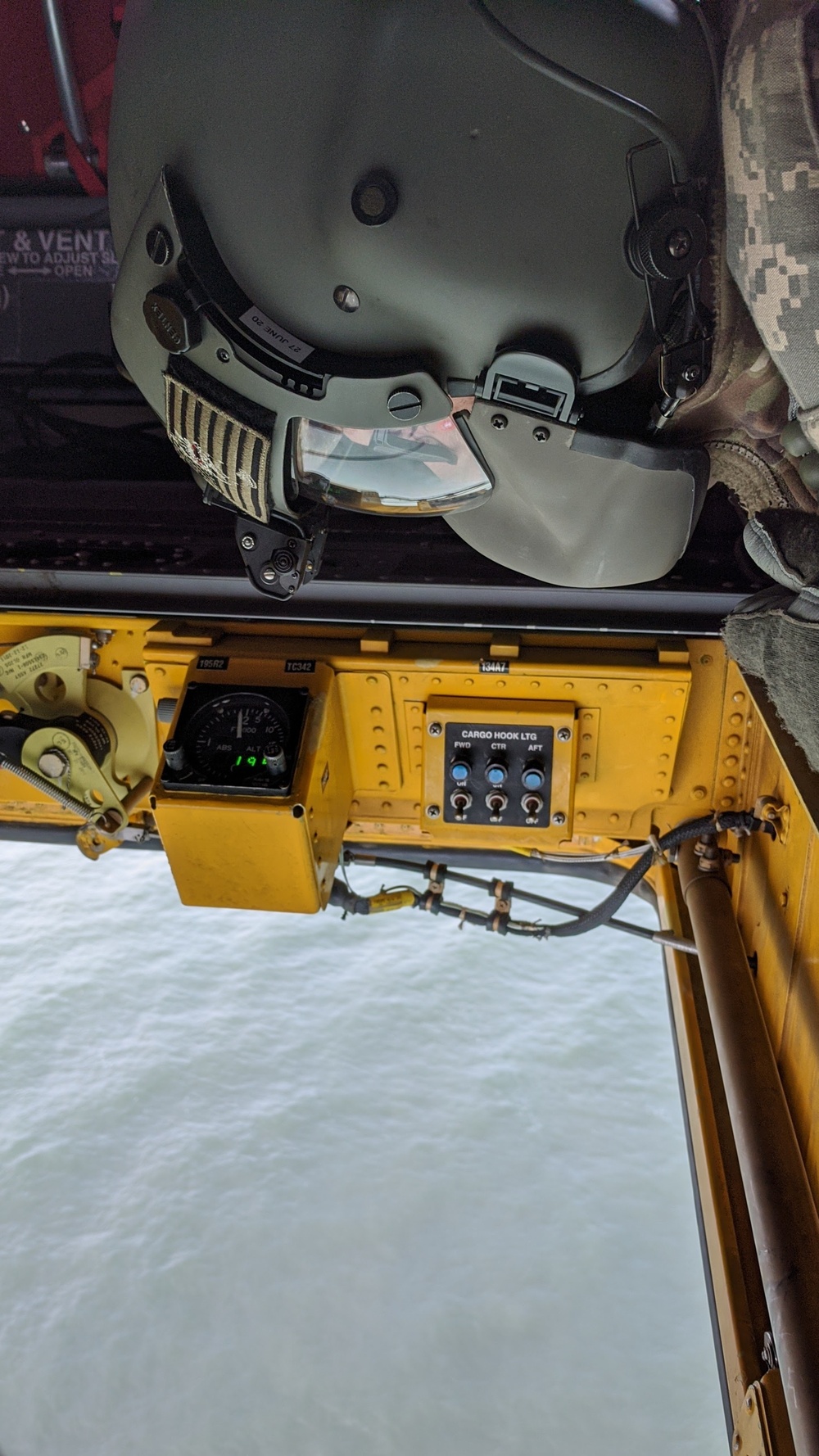 NY Army National Guard helicopter crews conduct water bucket training over Lake Ontario