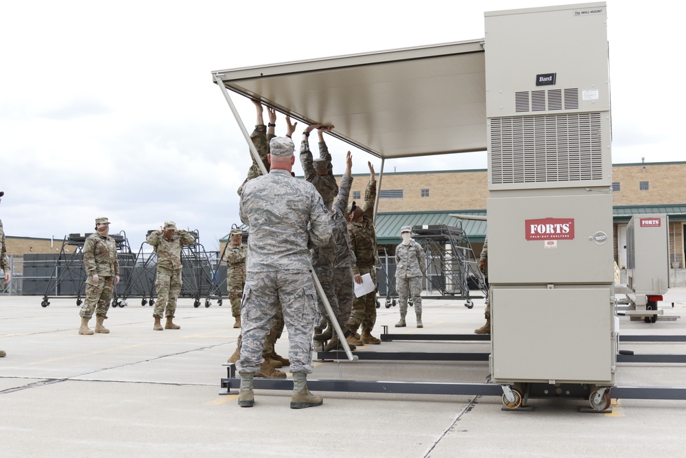 185th ARW prepare mobile office trailer
