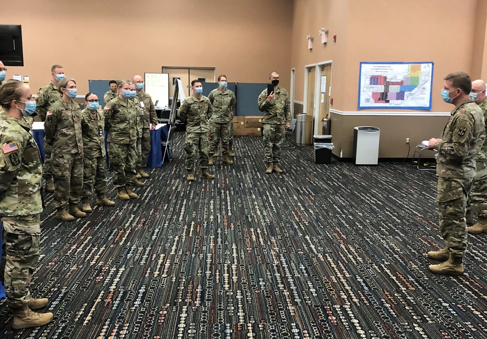 Brigadier General W. Scott Lynn visits FMS Edison in Edison, NJ.