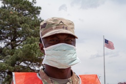 Iowa Army National Guard Soldiers support Test Iowa at Kirkwood Community College