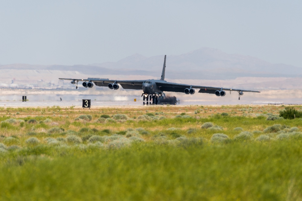 Test Pilot School students fly B-52 for qualitative evaluation flight