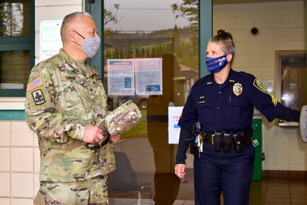 Brig. Gen. Kaoiwi visit troops on Maui, Moloka'i and Lanai