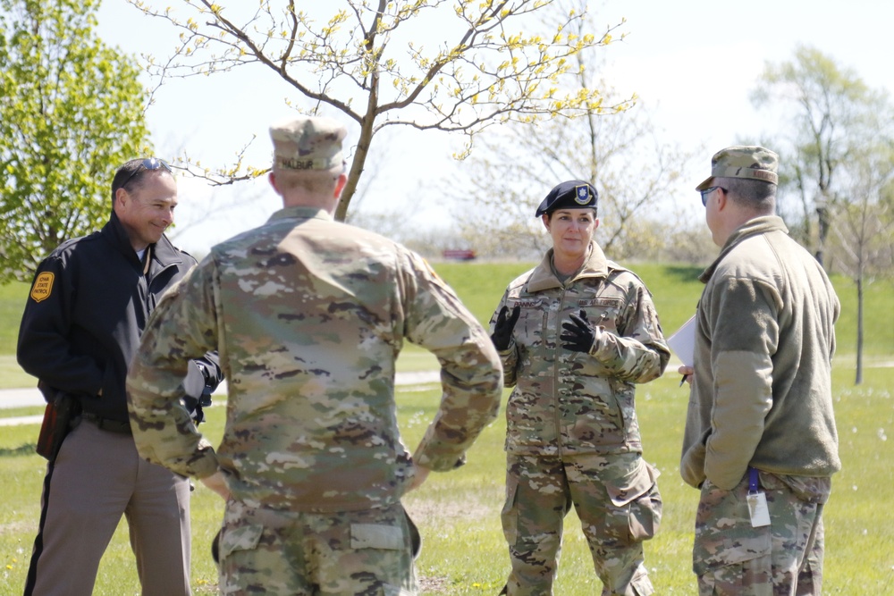 Soldiers and Airmen help set up &quot;Test Iowa&quot; in Denison