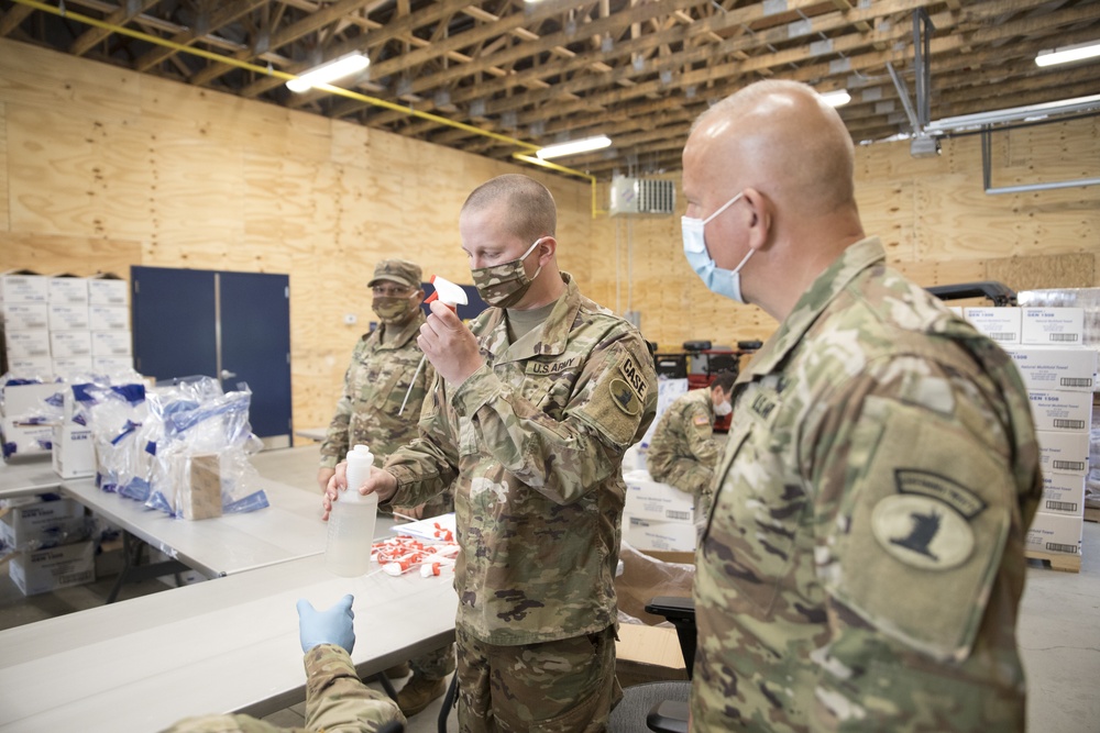 Delaware National Guard assemble care packages for COVID-19 testing sites