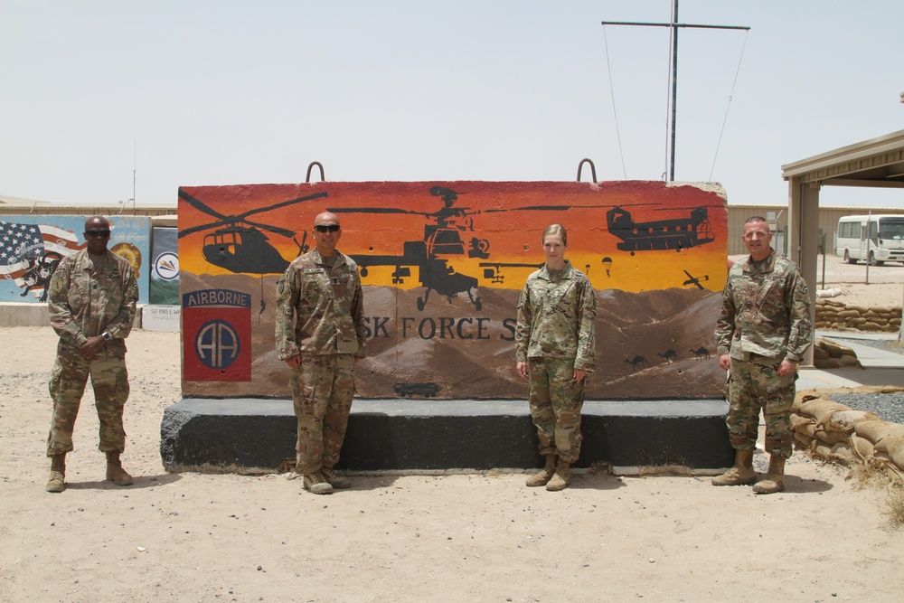 Task Force Sparta Command Team Visits Soldiers